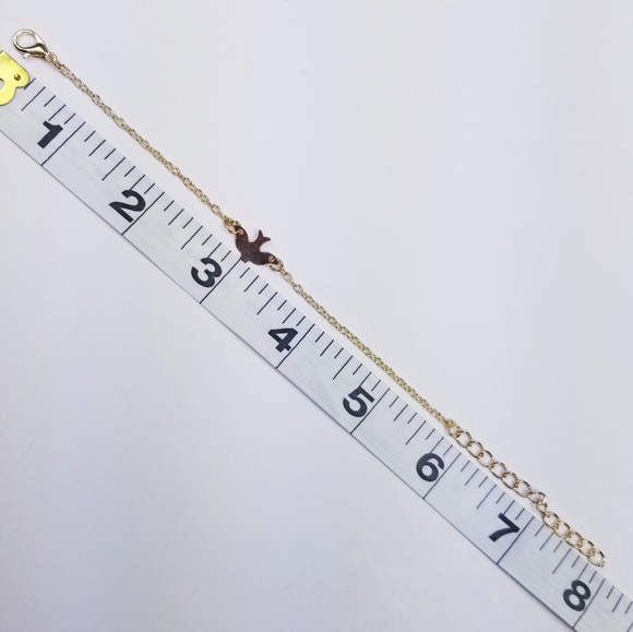 Dove Chain Bracelet Simple Minimalist Bird - Picture 2 of 3